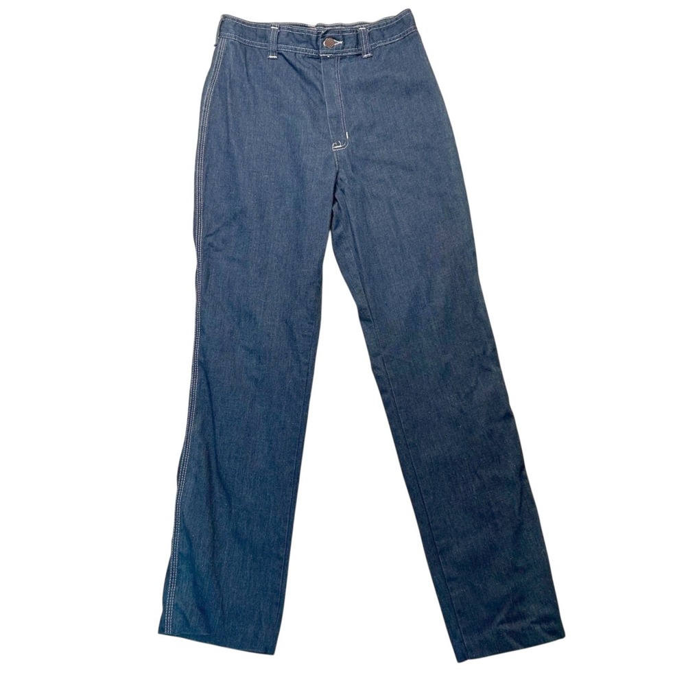 Our Bottoms ltd. vintage 1970's high rise denim jeans ribbon pocket detail 26 in